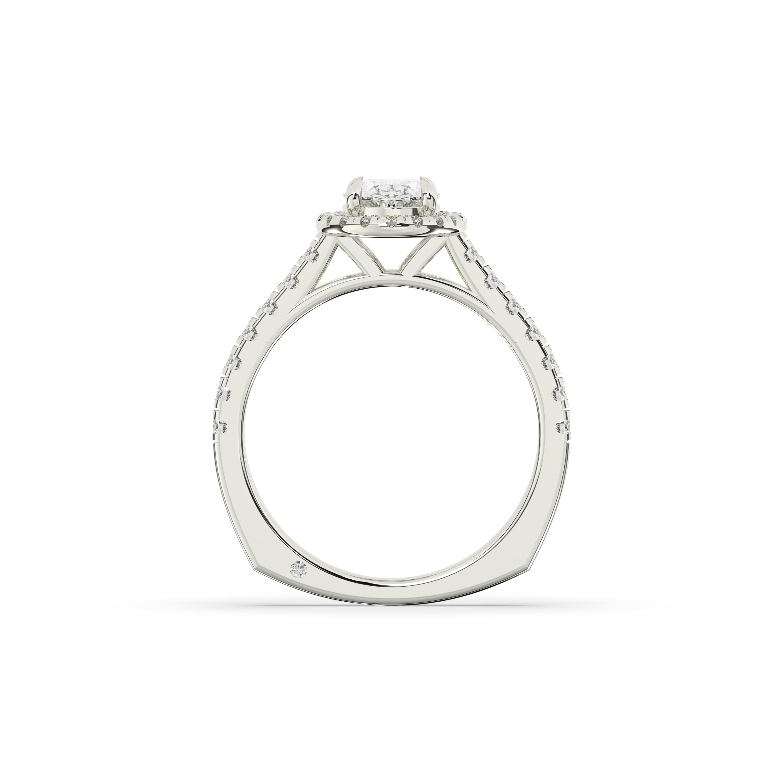 Fiona Oval Halo Ring