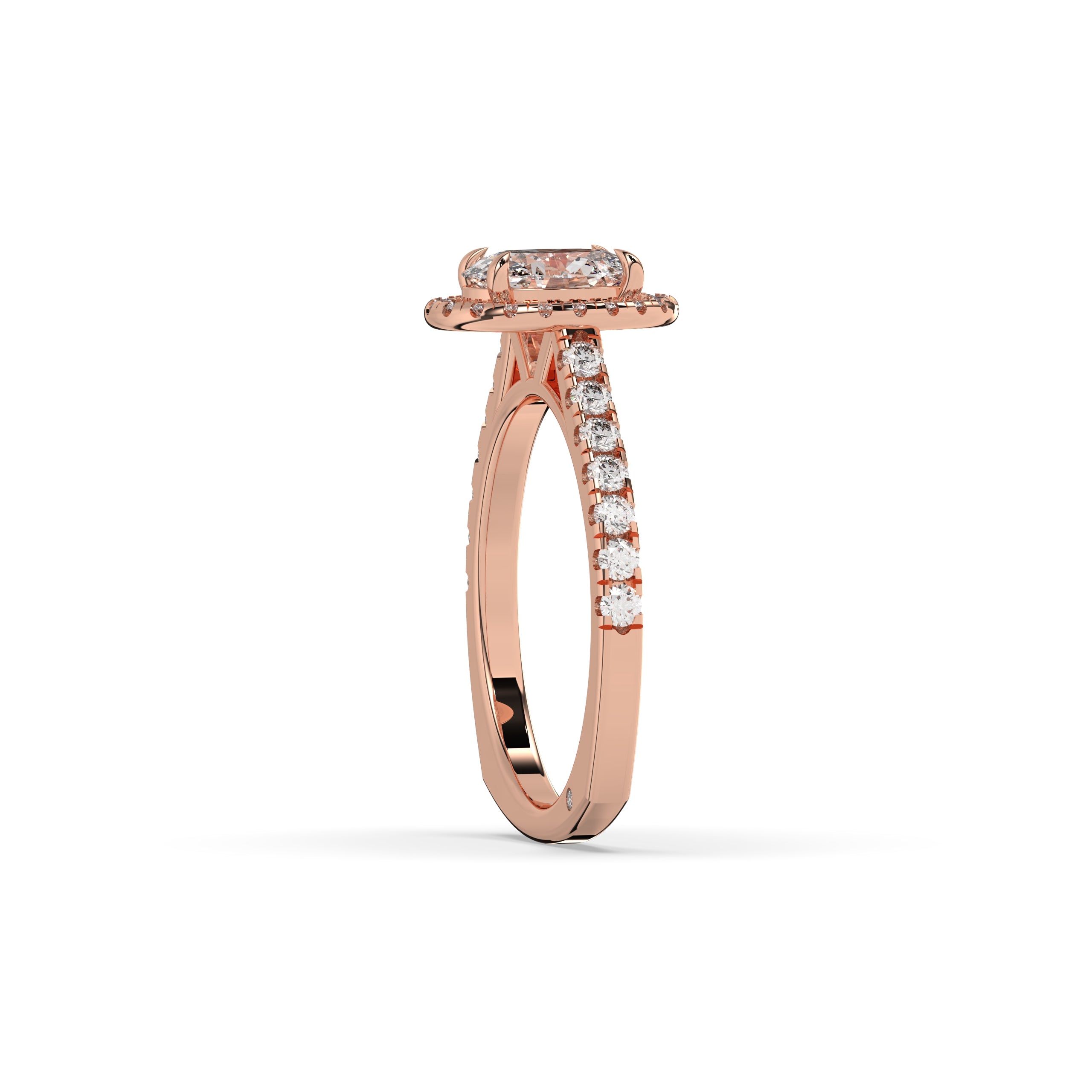 Fiona Oval Halo Ring