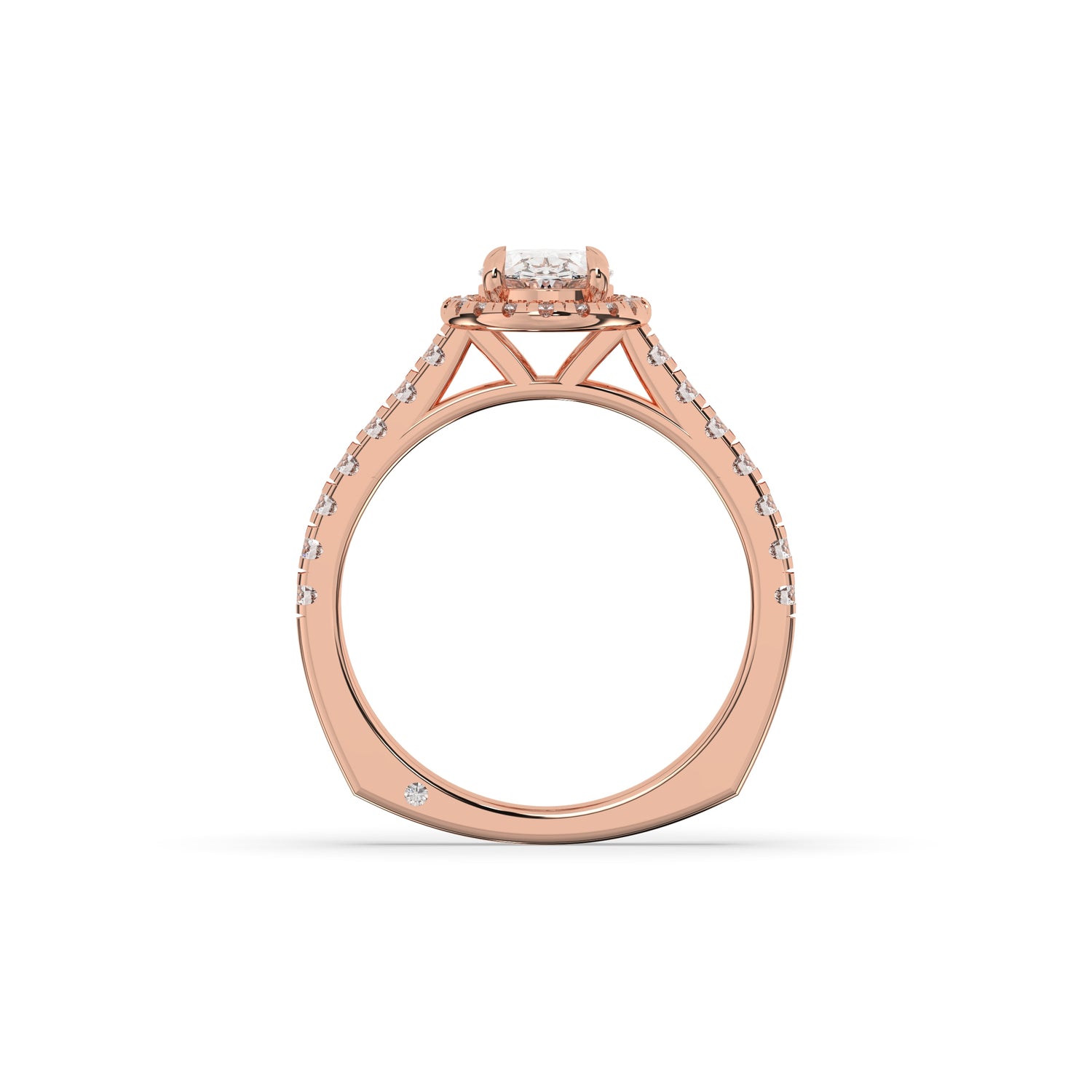 Fiona Oval Halo Ring