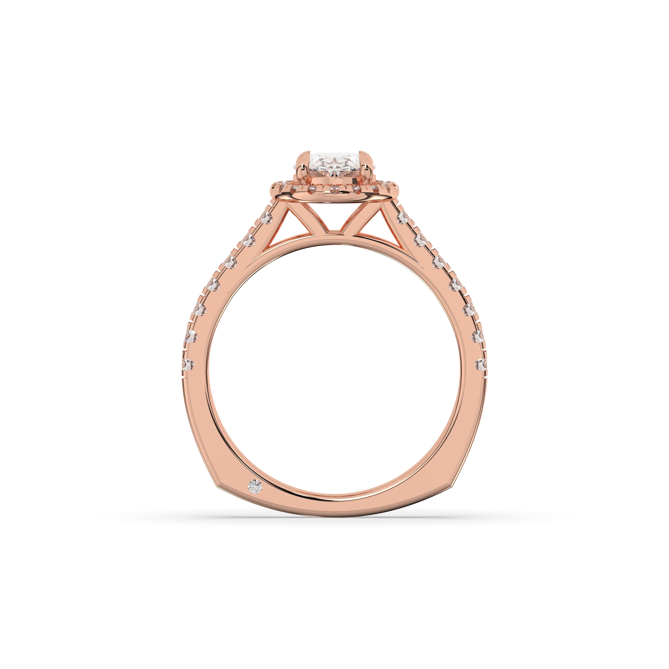 Fiona Oval Halo Ring