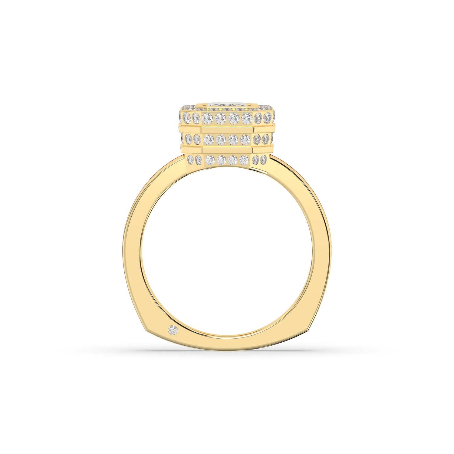 Nelia Emerald Halo Ring