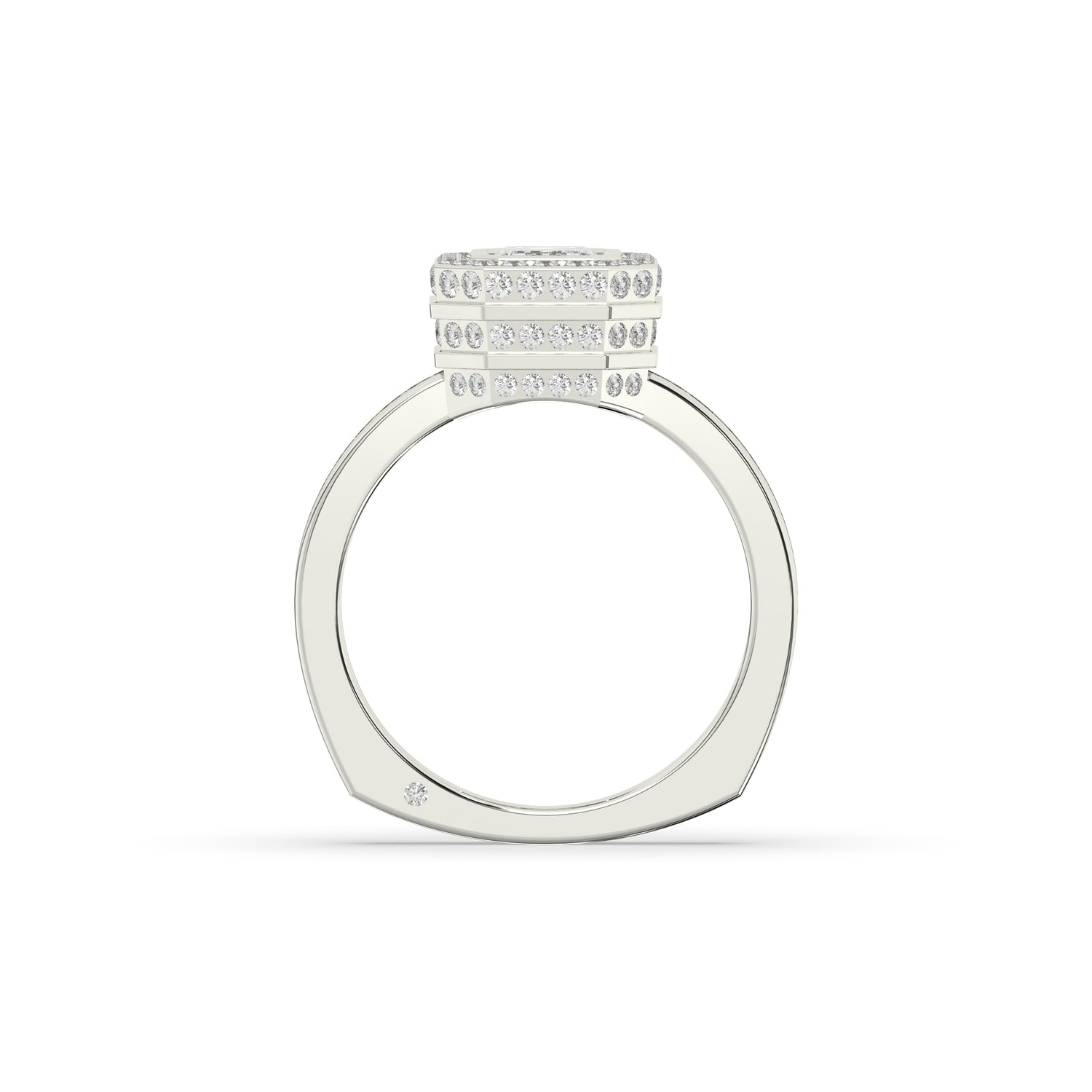 Nelia Emerald Halo Ring