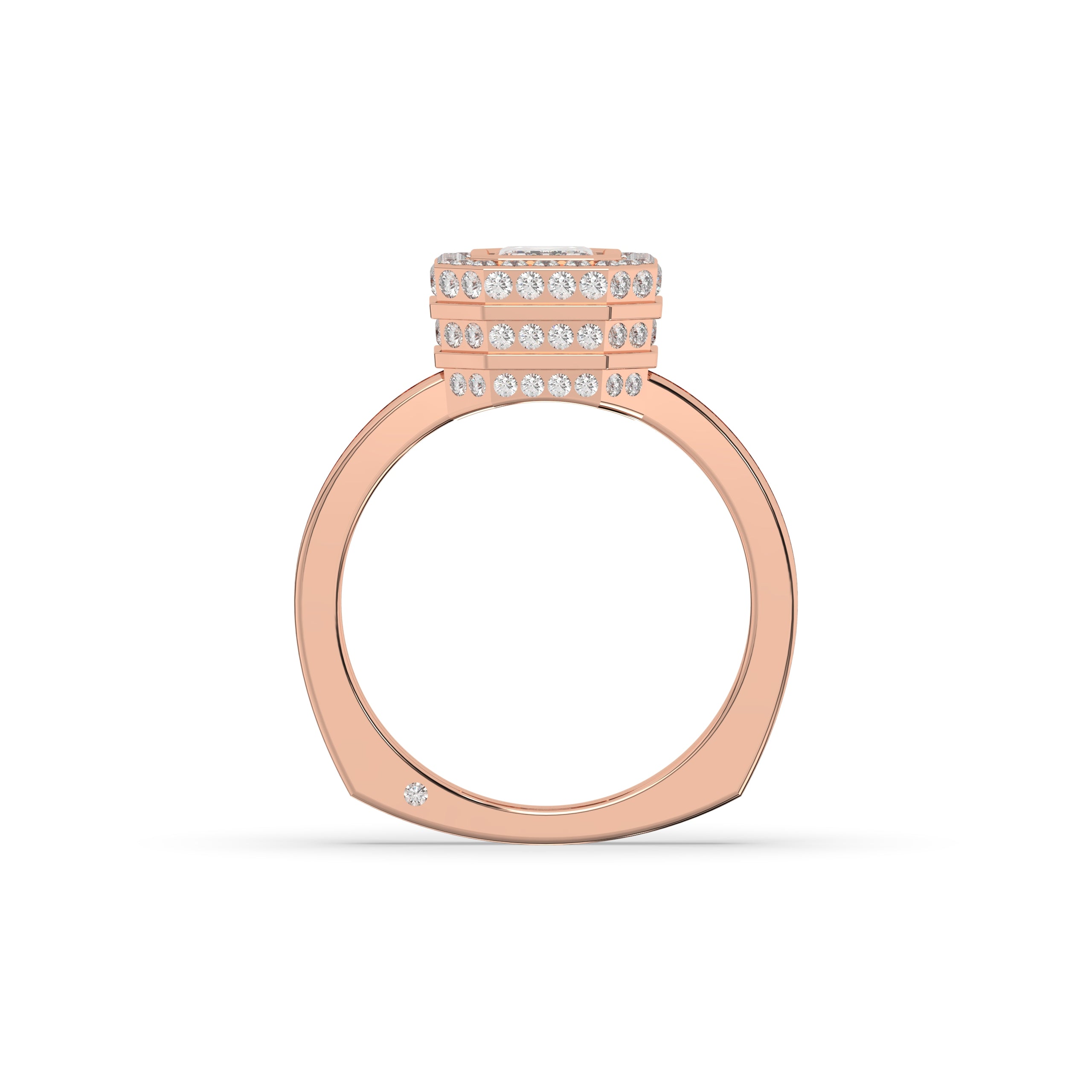 Nelia Emerald Halo Ring