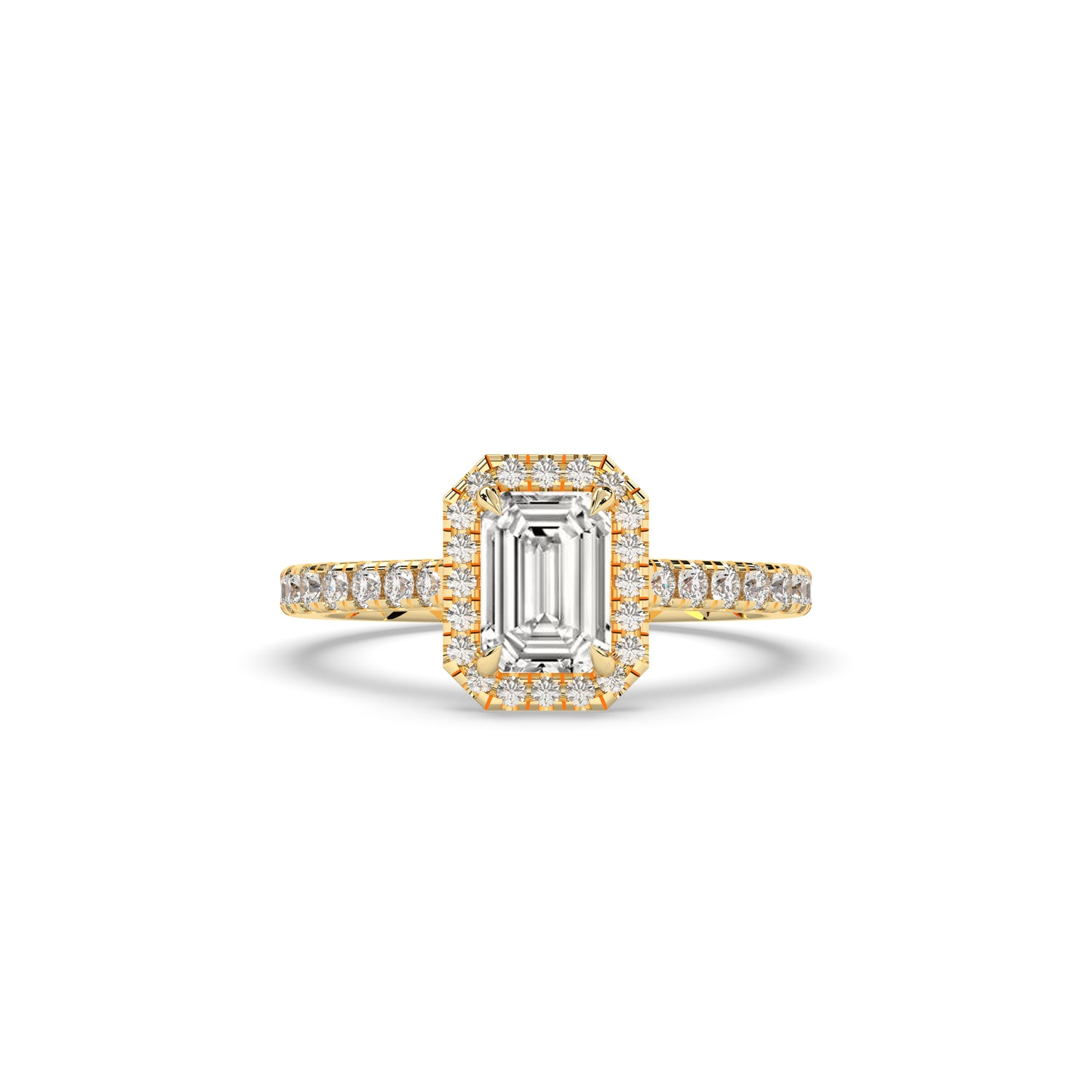 Theresa Emerald Halo Ring