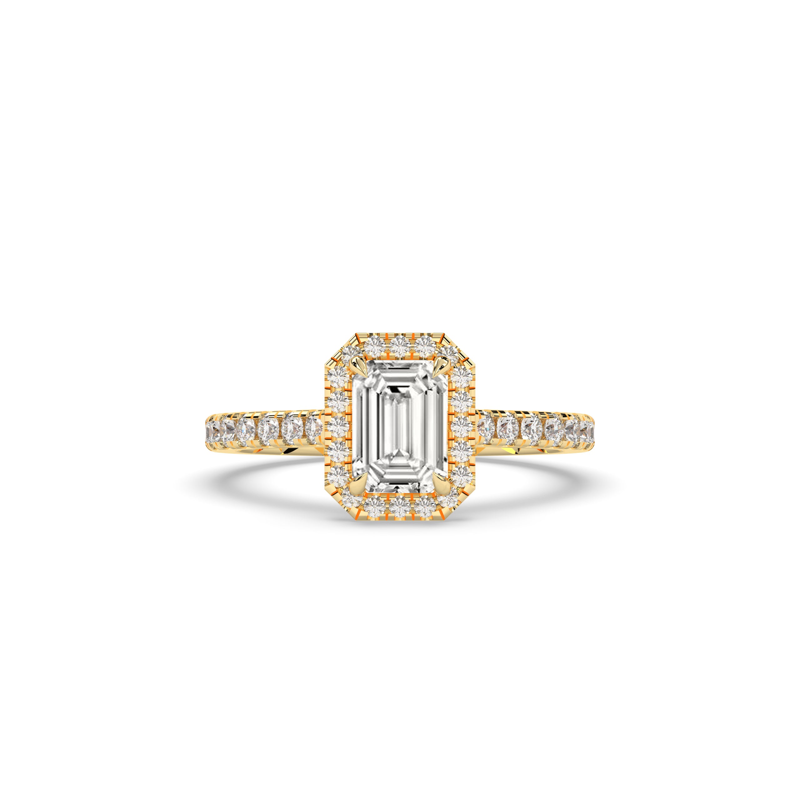 Theresa Emerald Halo Ring