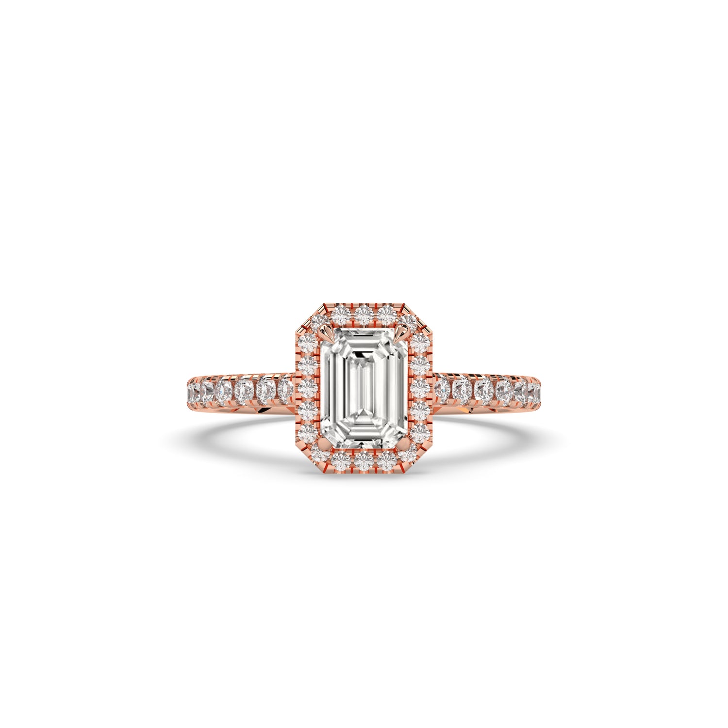 Theresa Emerald Halo Ring