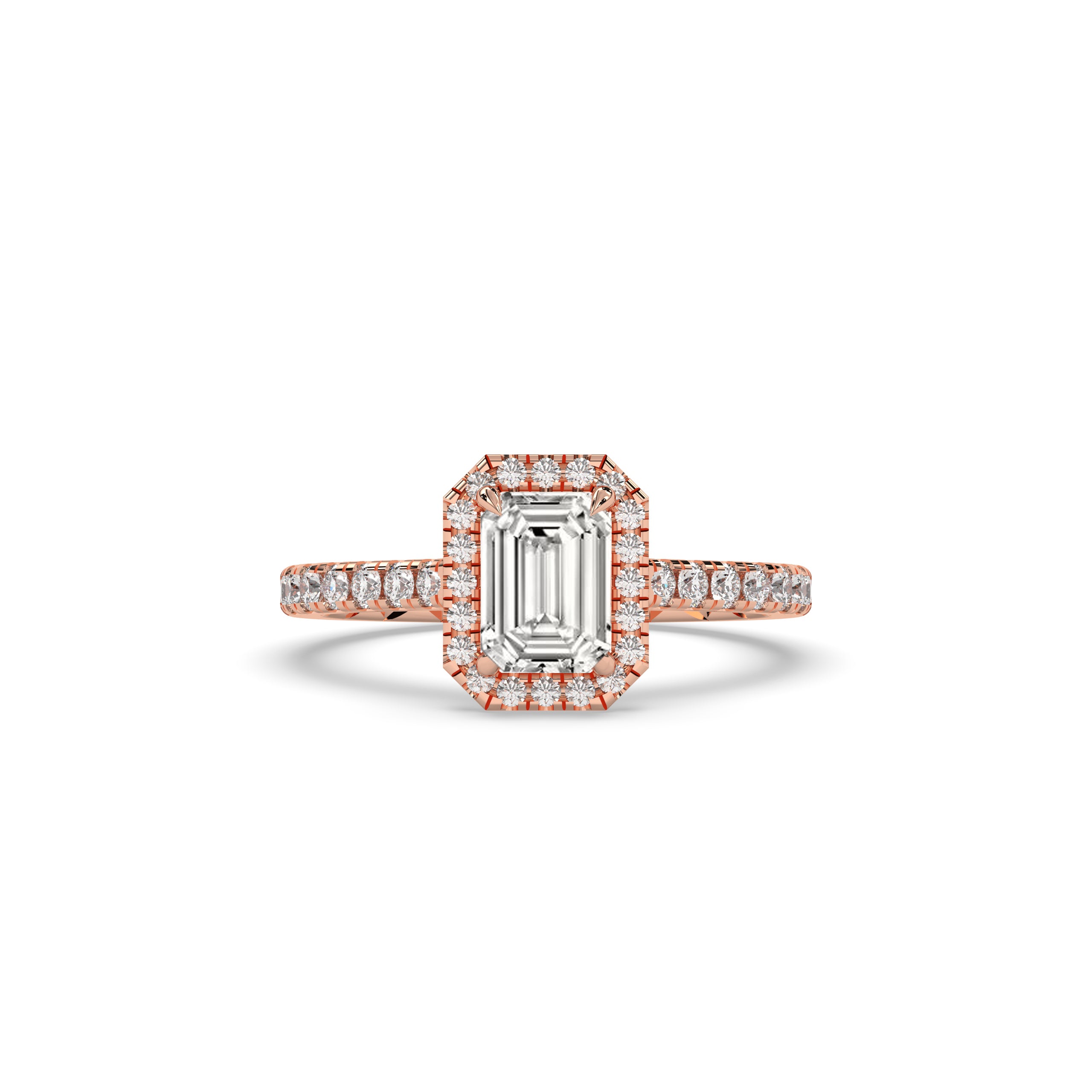 Theresa Emerald Halo Ring