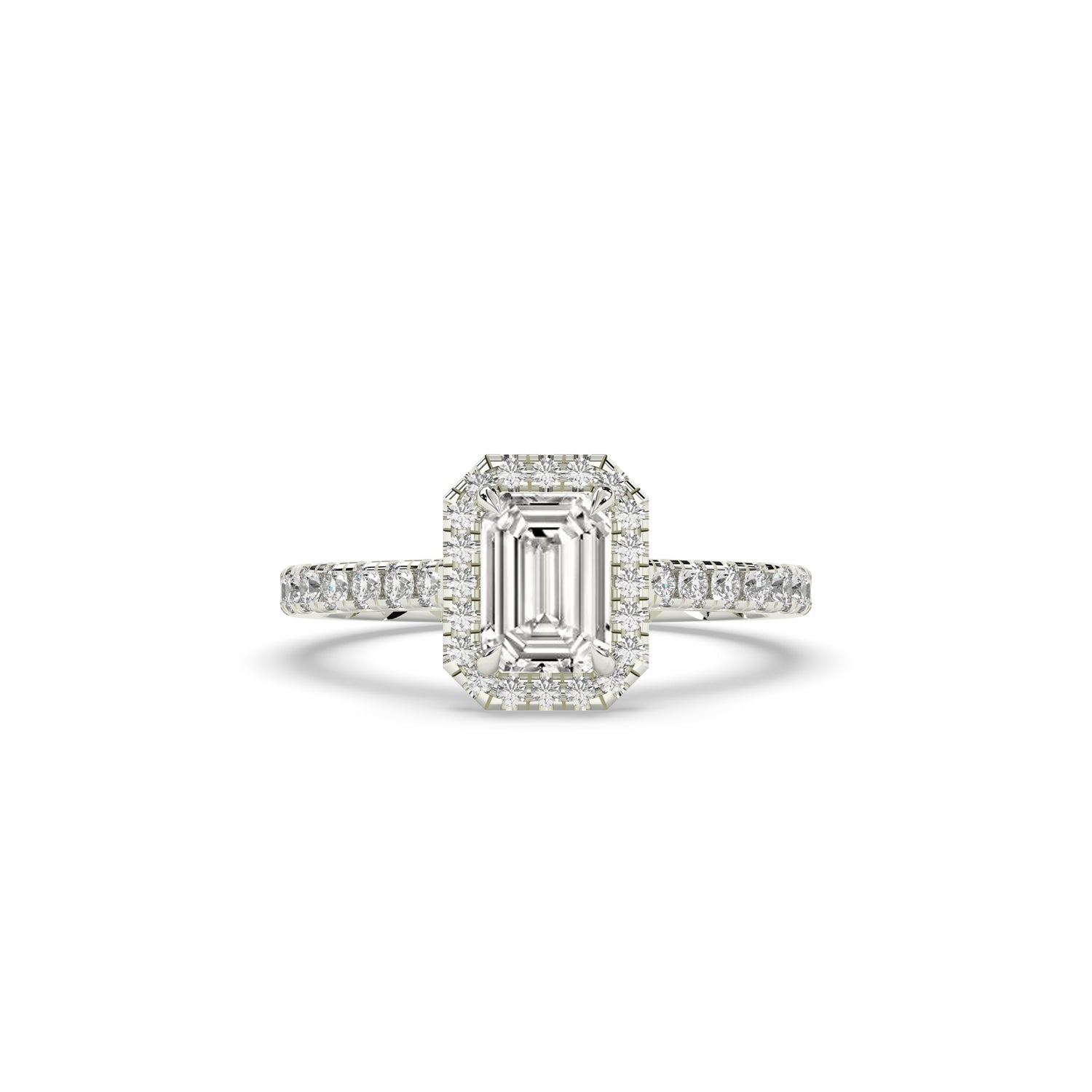 Theresa Emerald Halo Ring
