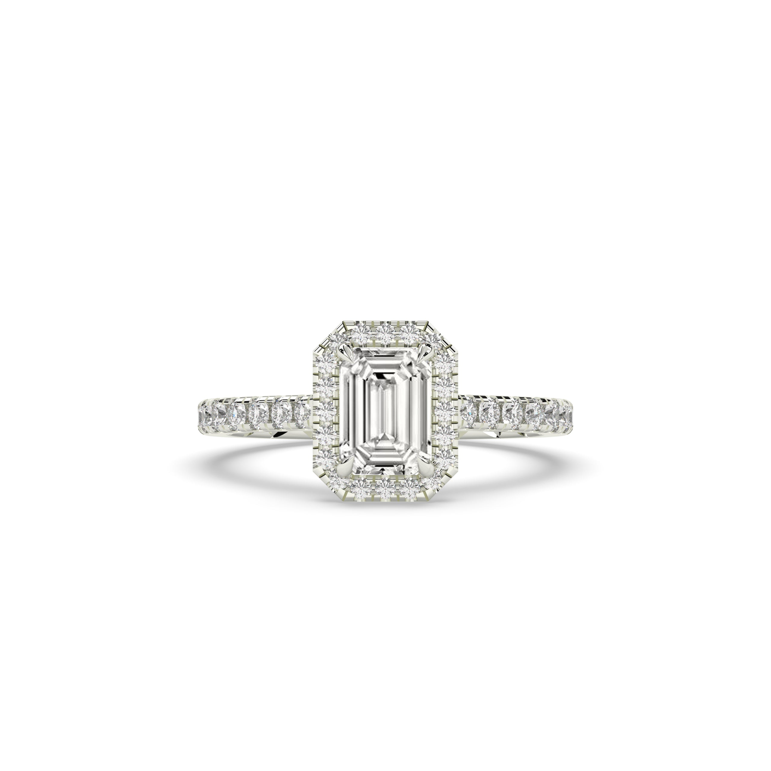 Theresa Emerald Halo Ring