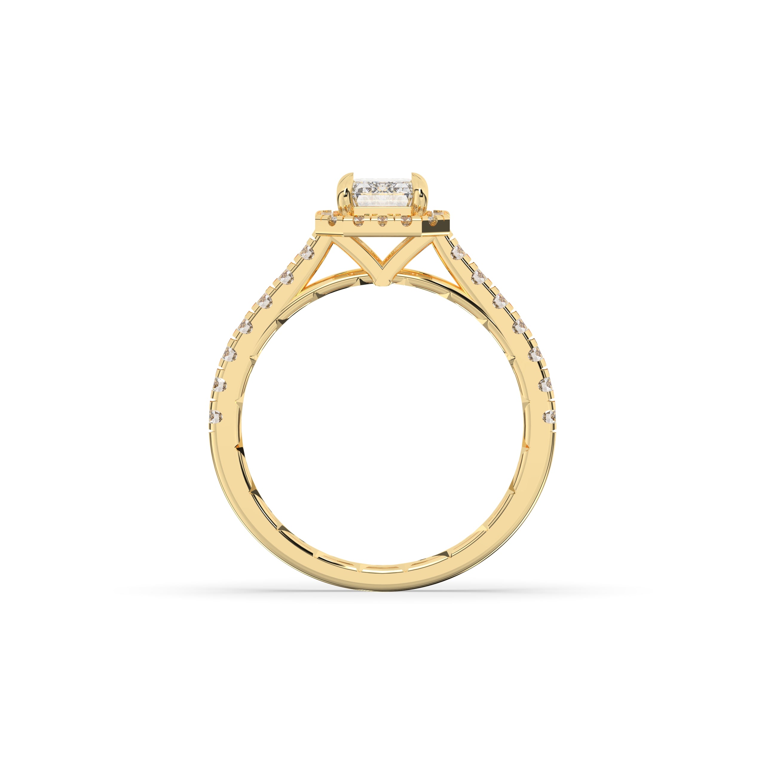 Theresa Emerald Halo Ring