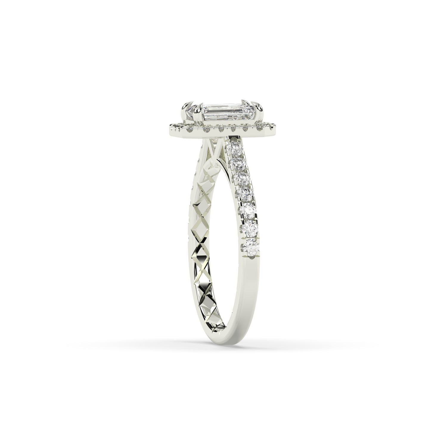 Theresa Emerald Halo Ring