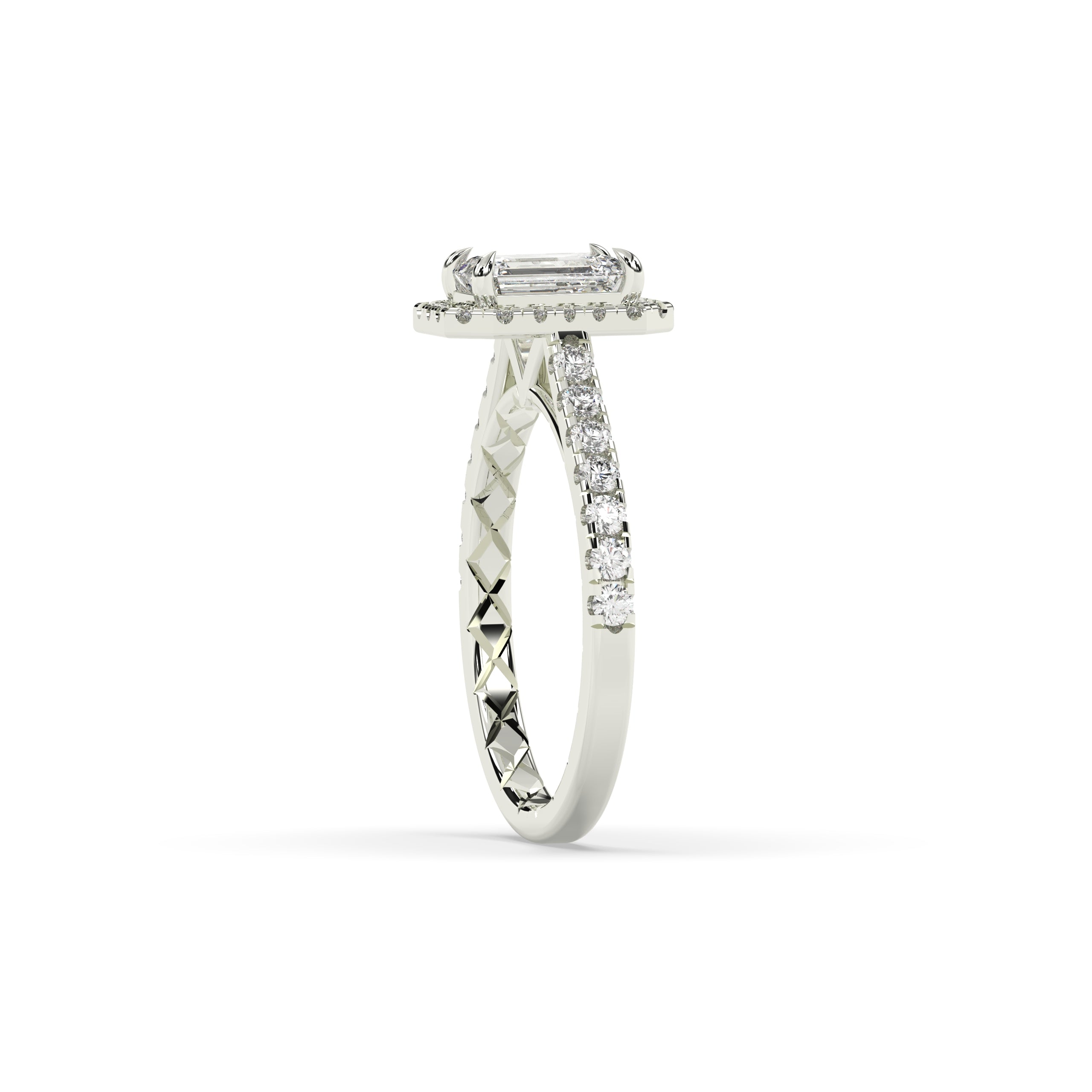 Theresa Emerald Halo Ring