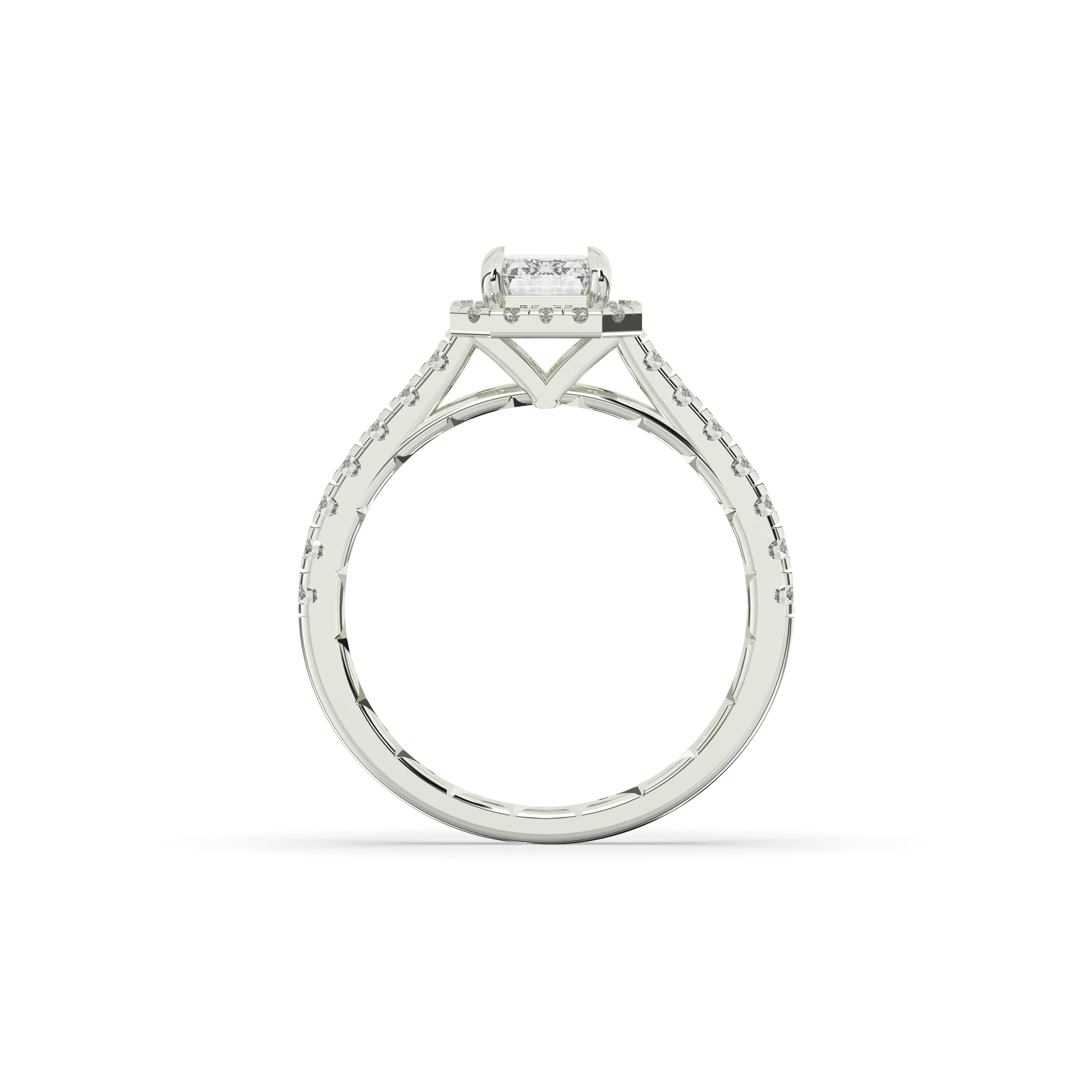 Theresa Emerald Halo Ring