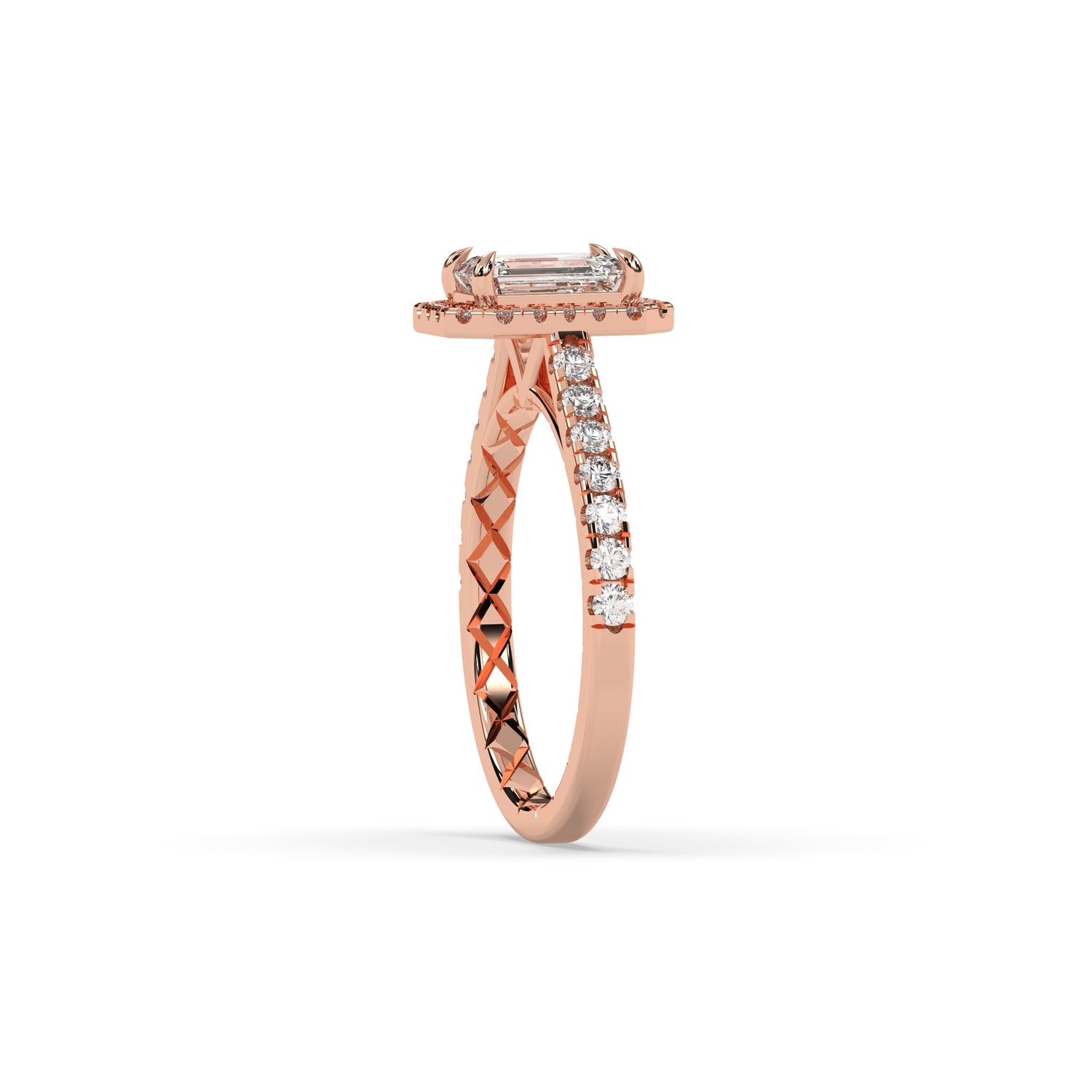 Theresa Emerald Halo Ring