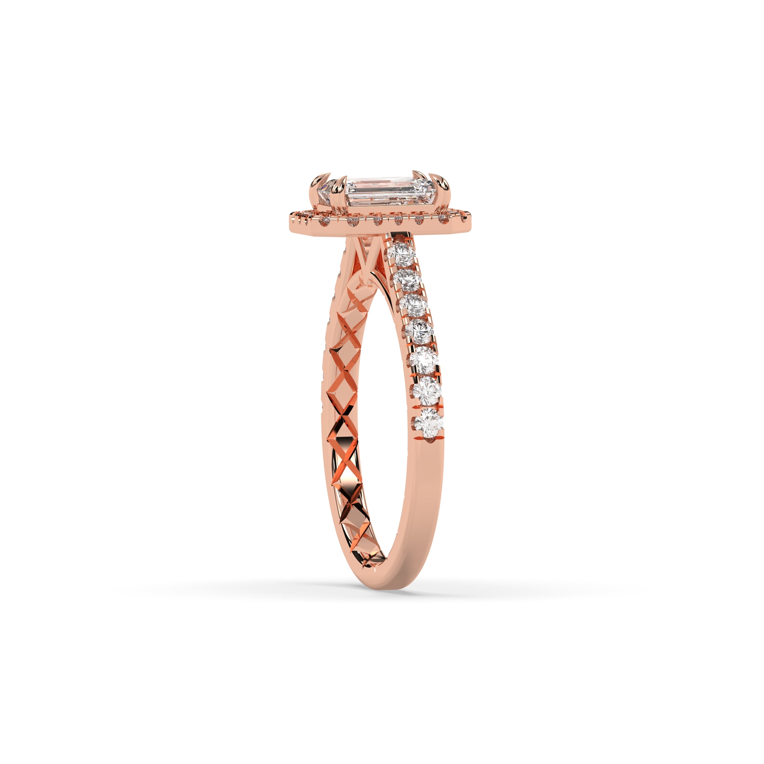 Theresa Emerald Halo Ring