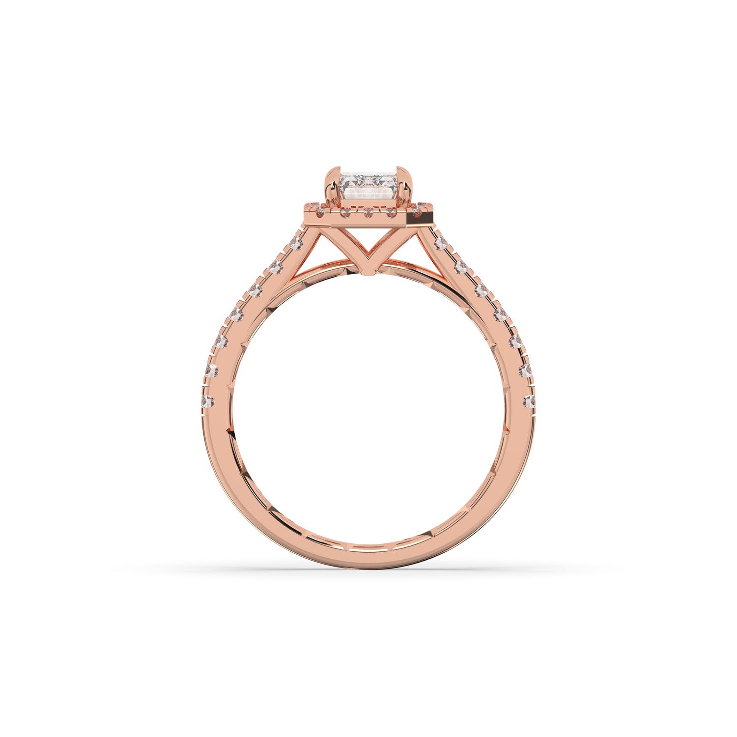 Theresa Emerald Halo Ring