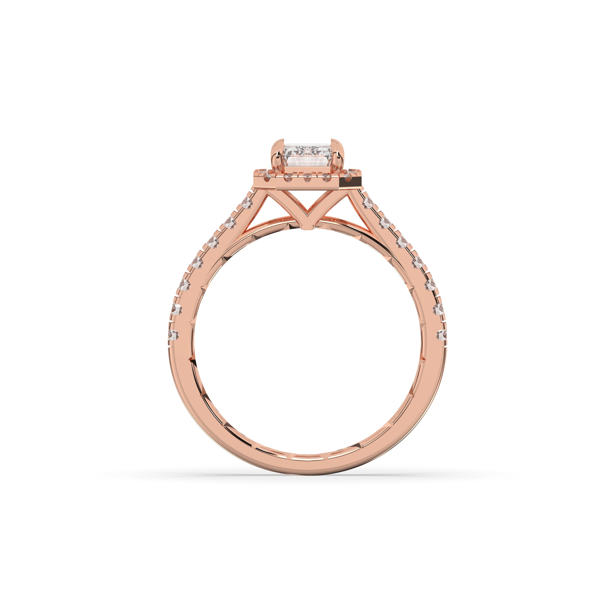 Theresa Emerald Halo Ring