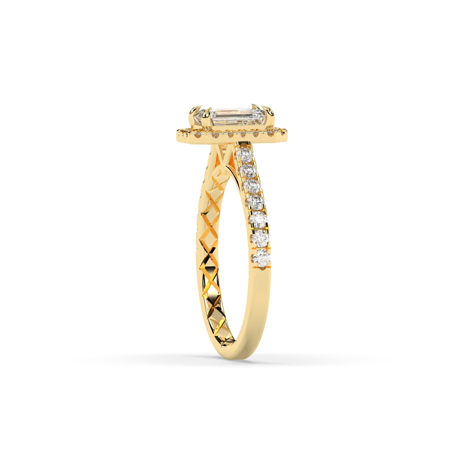 Theresa Emerald Halo Ring