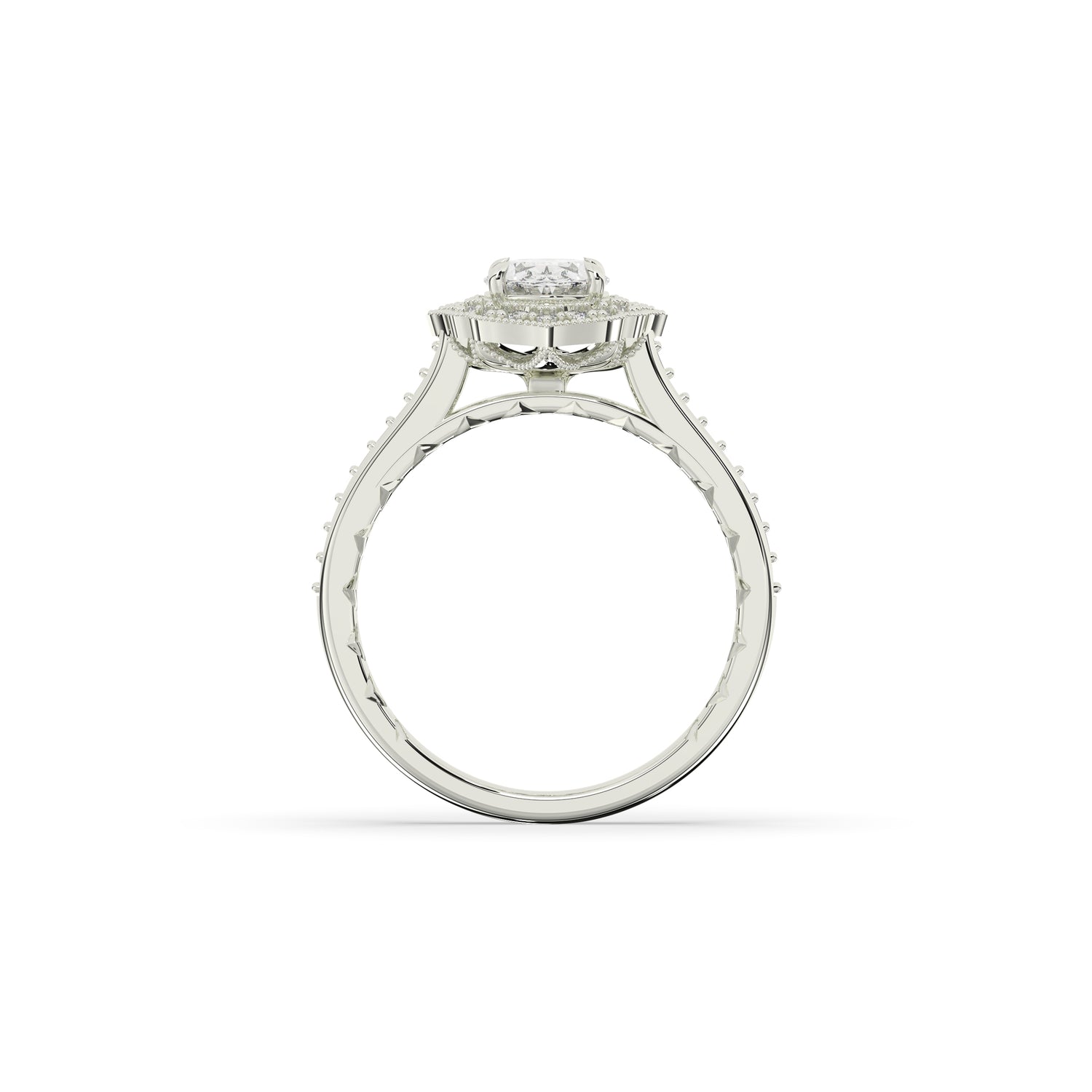 Jasmina Oval Halo Ring