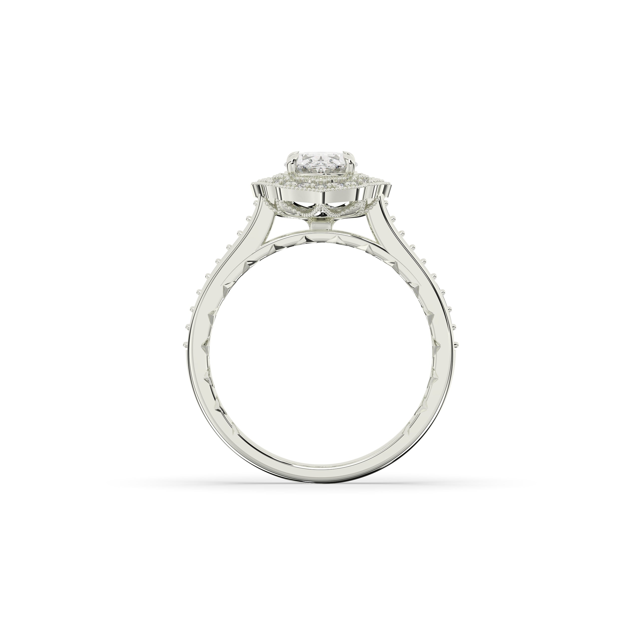Jasmina Oval Halo Ring