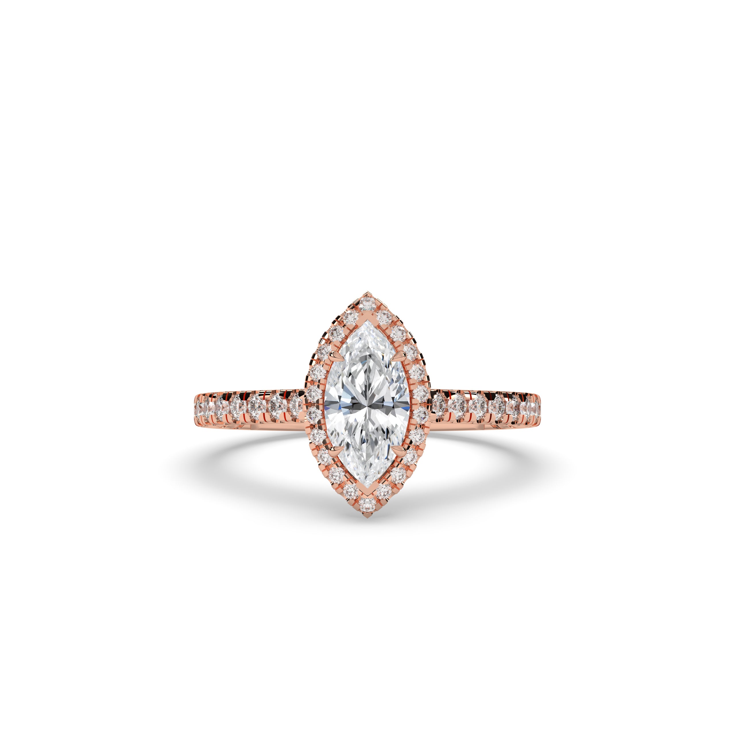 Alina Marquise Halo Ring
