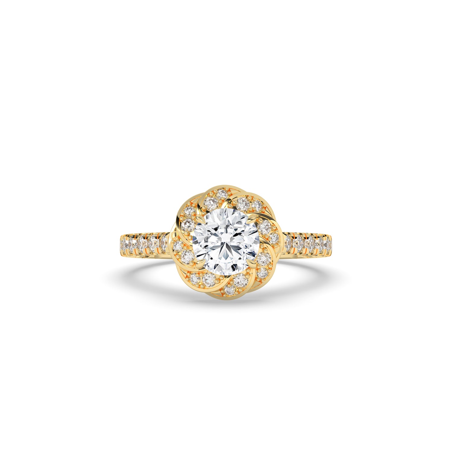 Livia Round Halo Ring