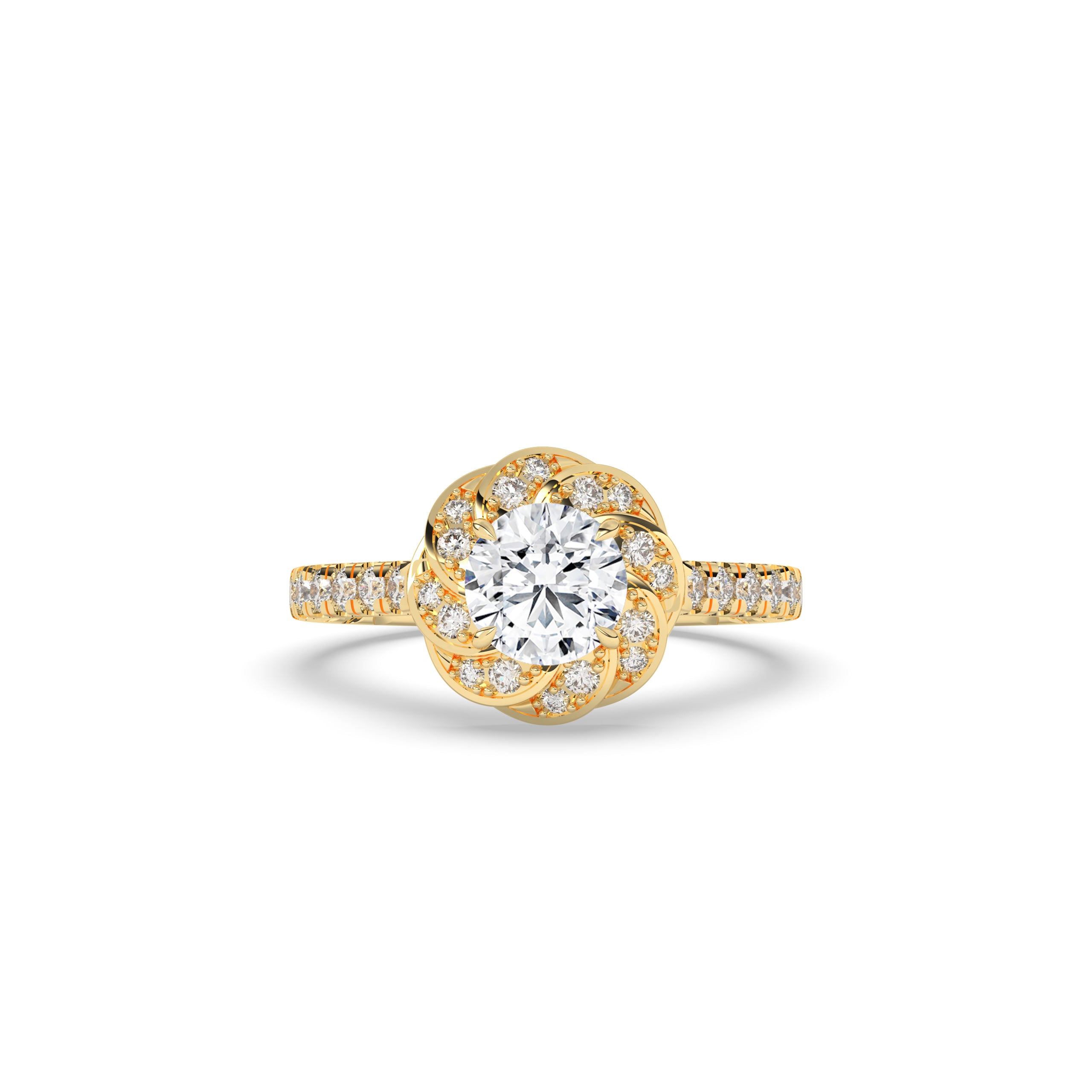 Livia Round Halo Ring