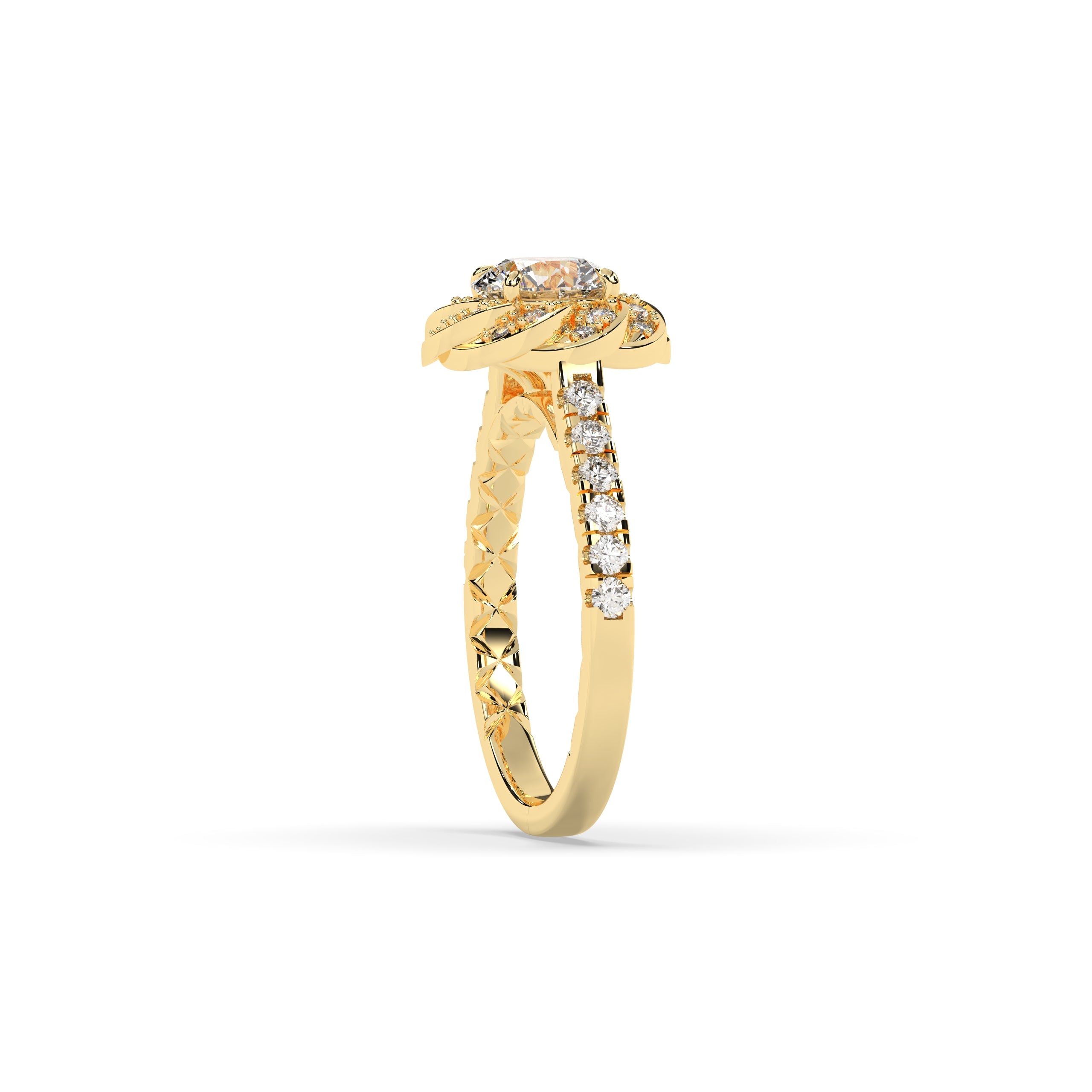 Livia Round Halo Ring