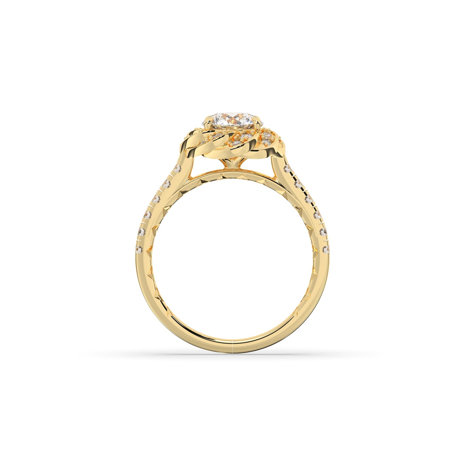 Livia Round Halo Ring
