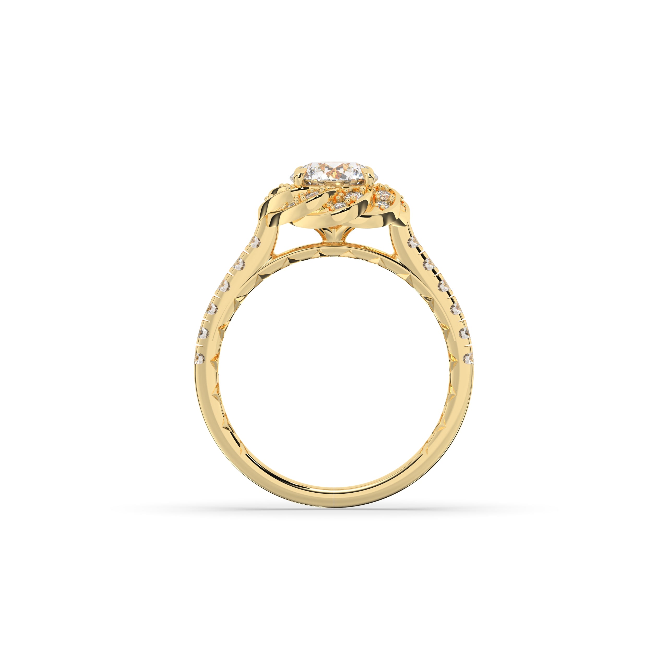 Livia Round Halo Ring