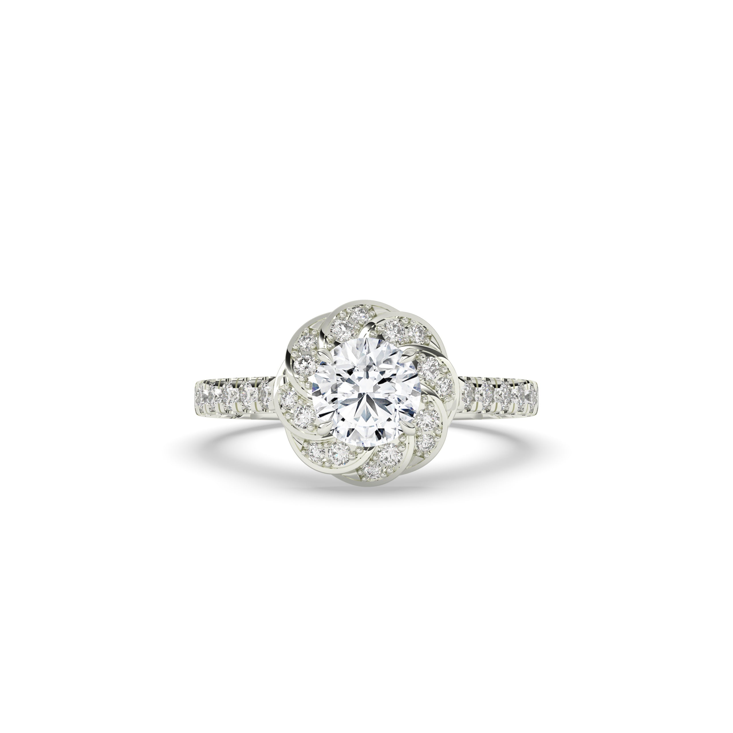 Livia Round Halo Ring