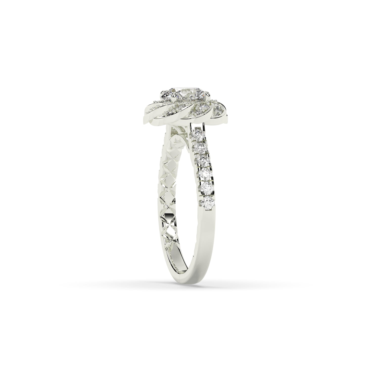 Livia Round Halo Ring
