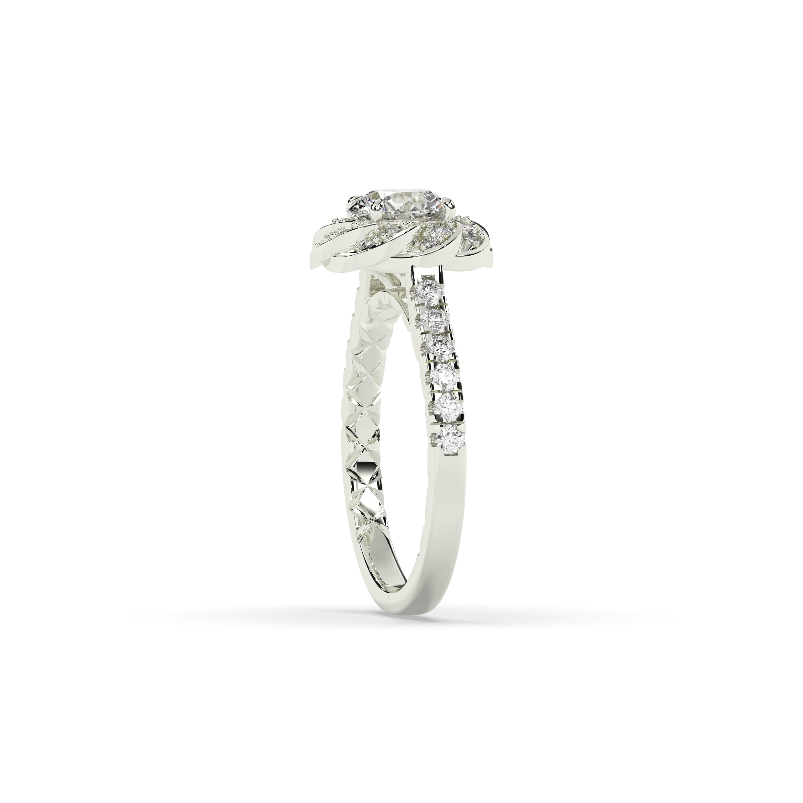 Livia Round Halo Ring
