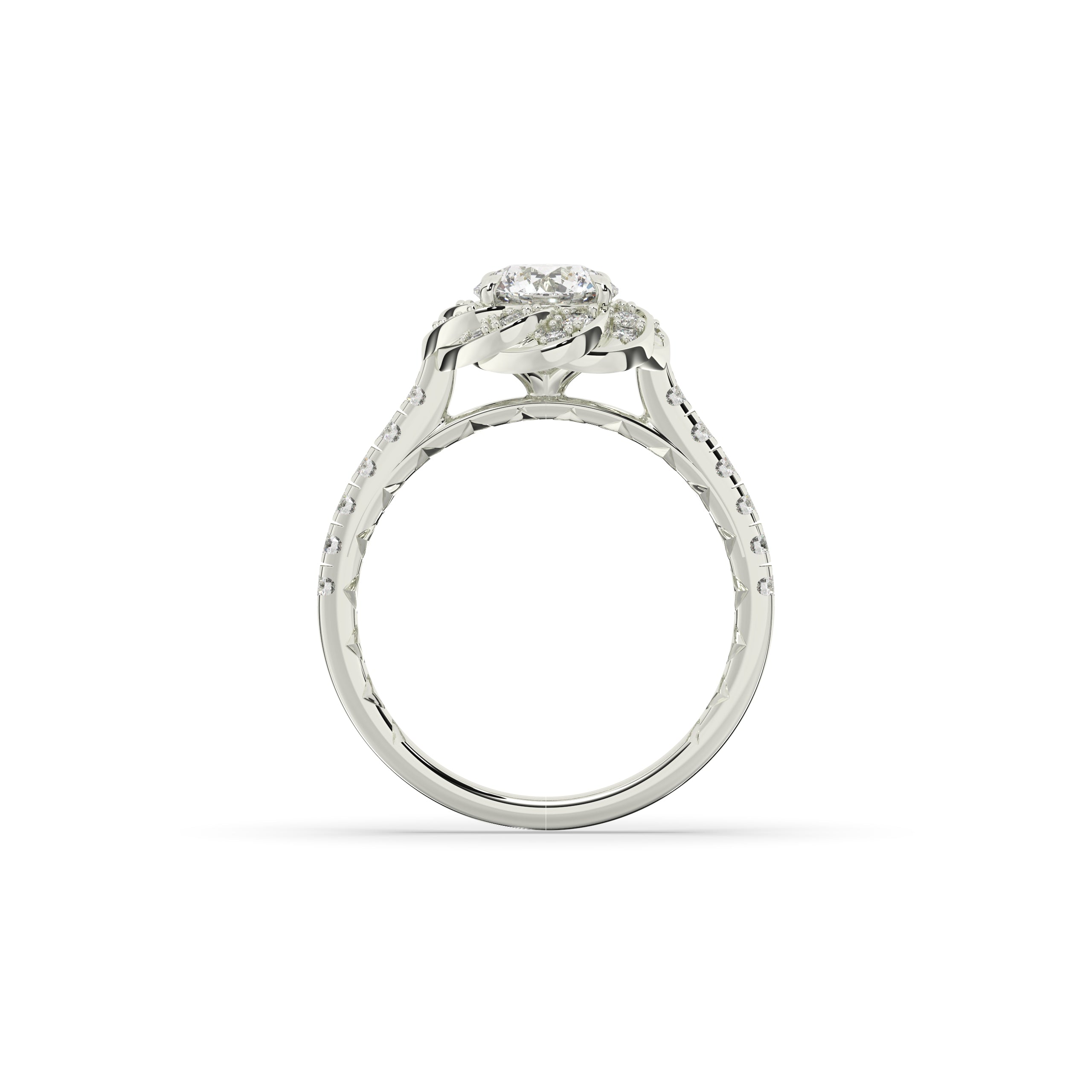 Livia Round Halo Ring
