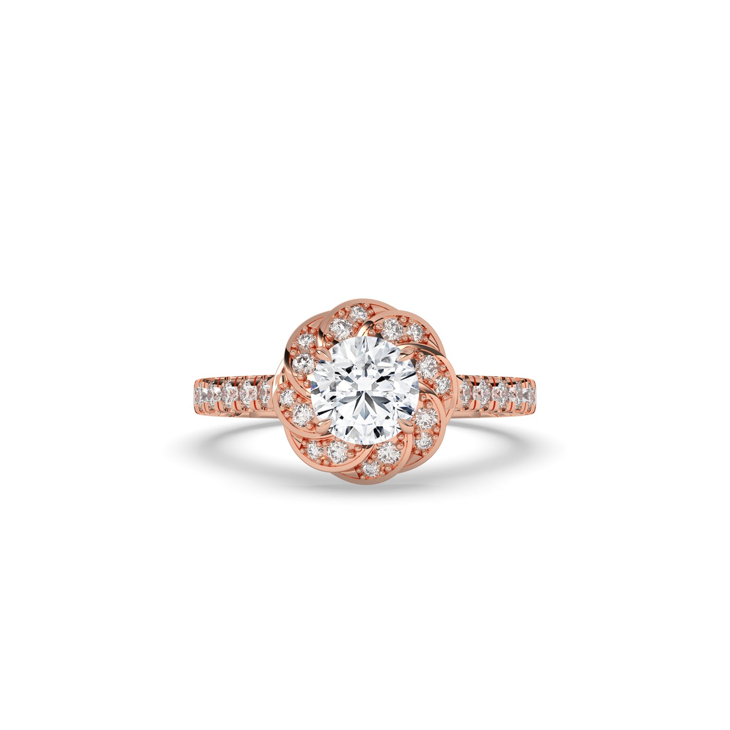 Livia Round Halo Ring