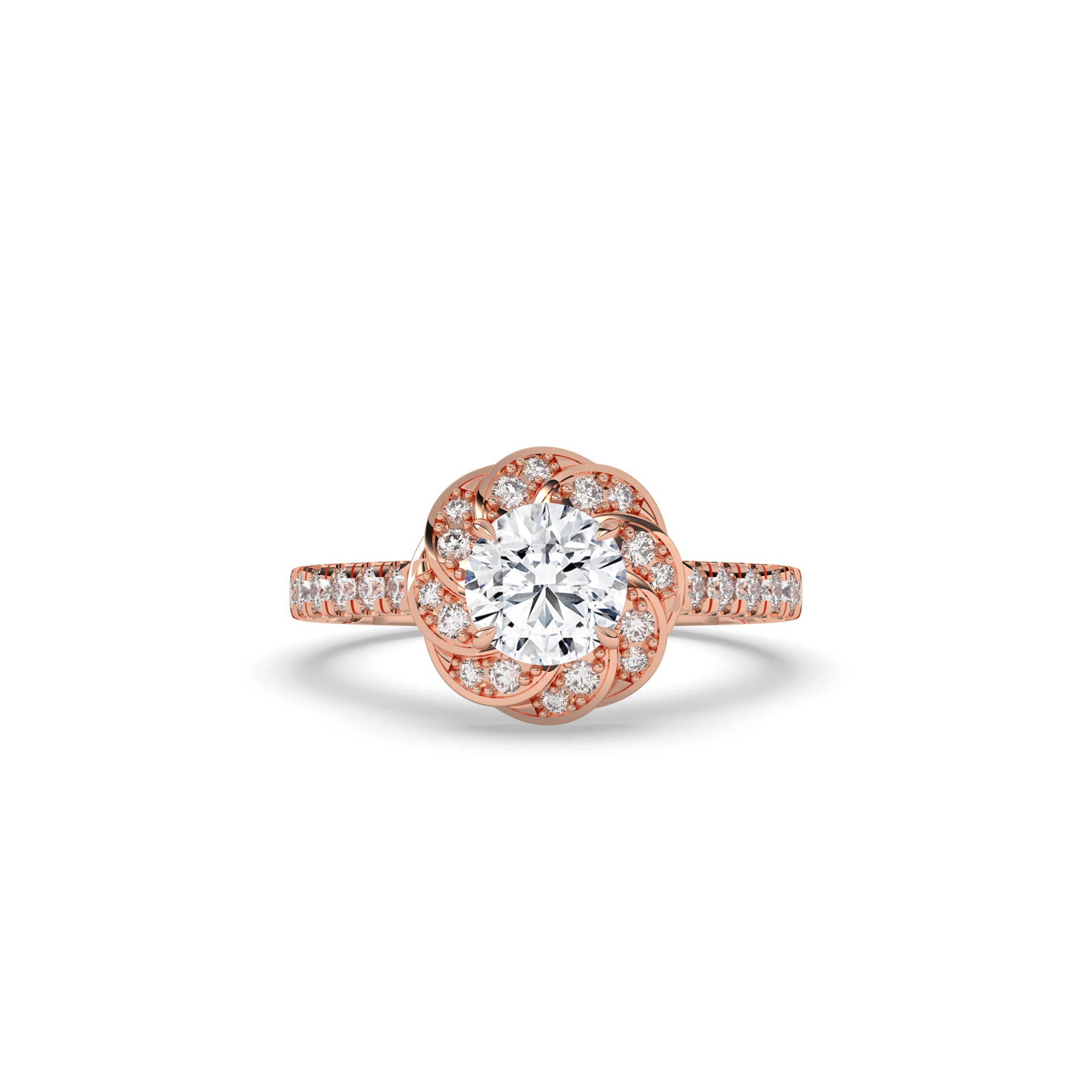 Livia Round Halo Ring