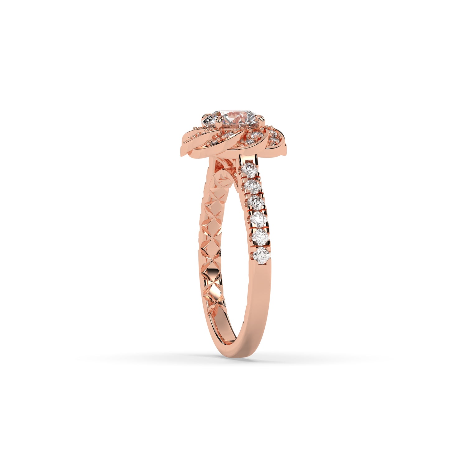 Livia Round Halo Ring