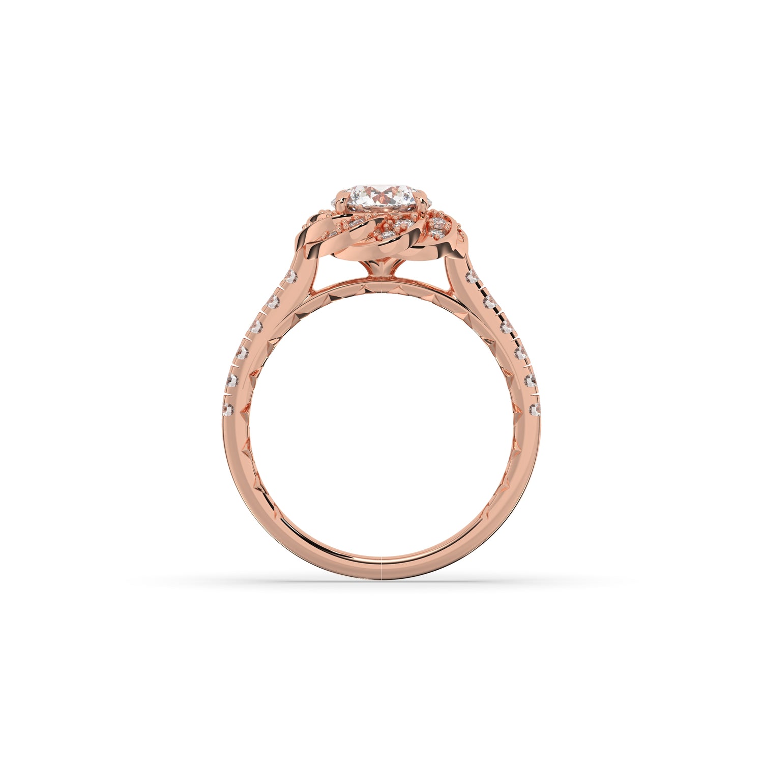 Livia Round Halo Ring