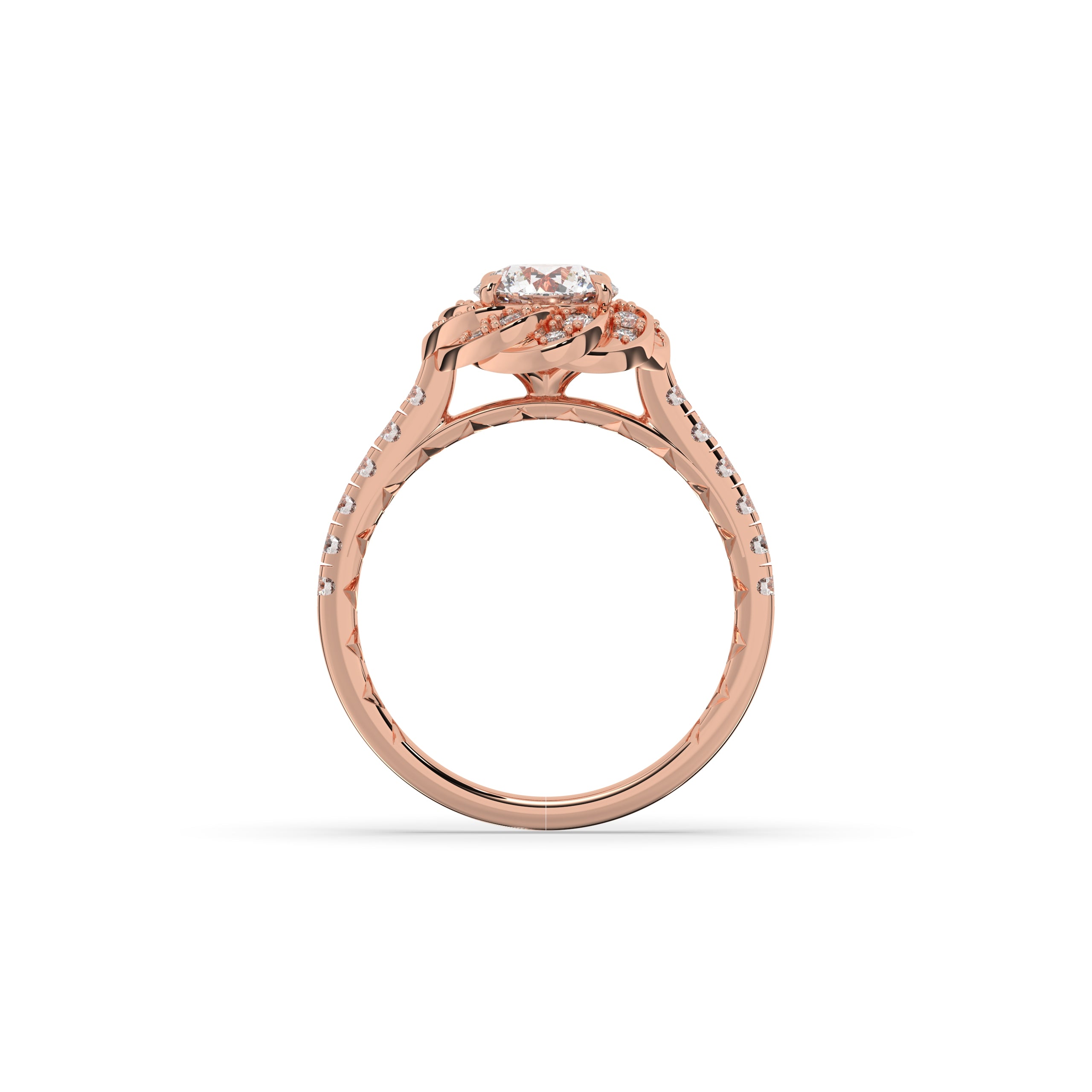 Livia Round Halo Ring