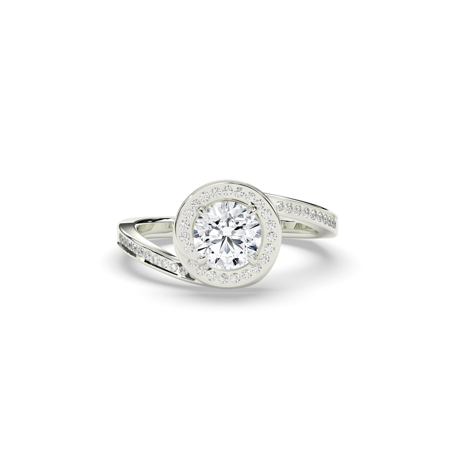 Mira Round Halo Ring