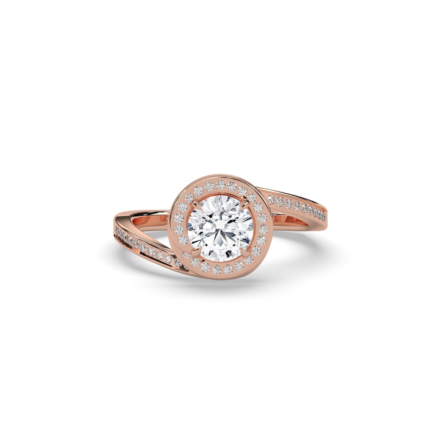Mira Round Halo Ring