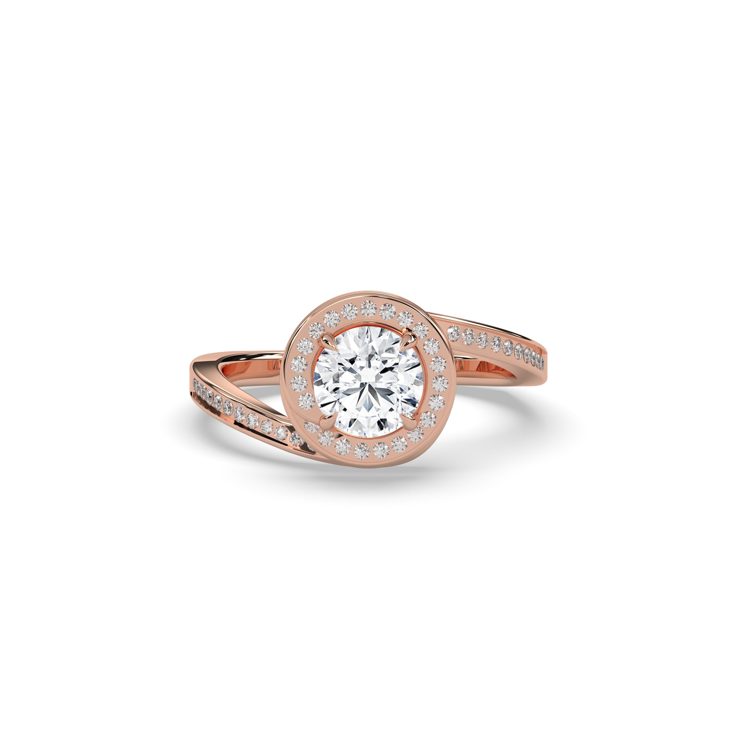 Mira Round Halo Ring