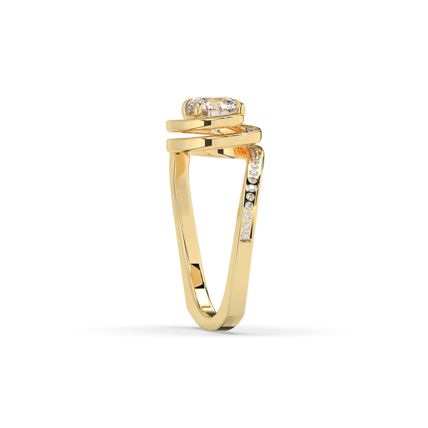 Mira Round Halo Ring
