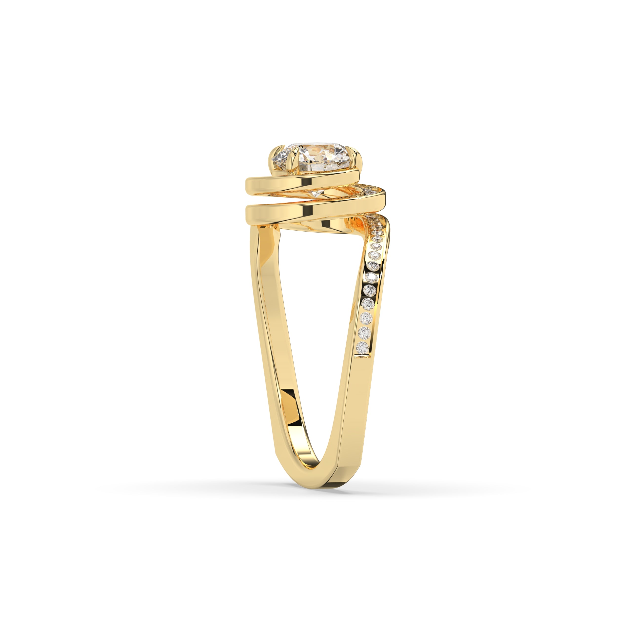 Mira Round Halo Ring