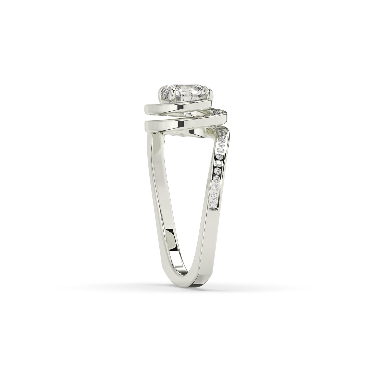 Mira Round Halo Ring