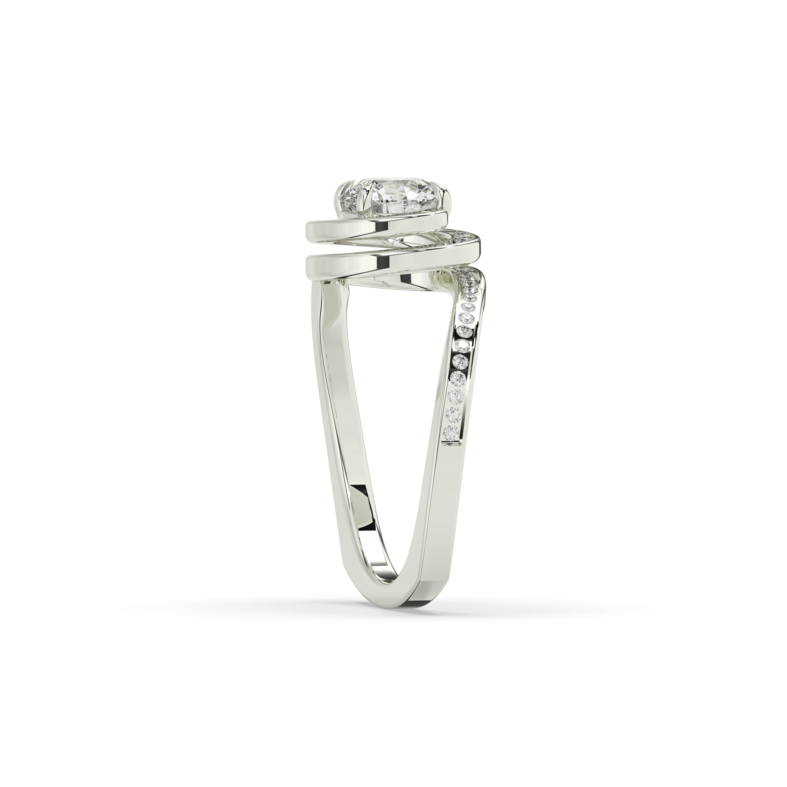 Mira Round Halo Ring