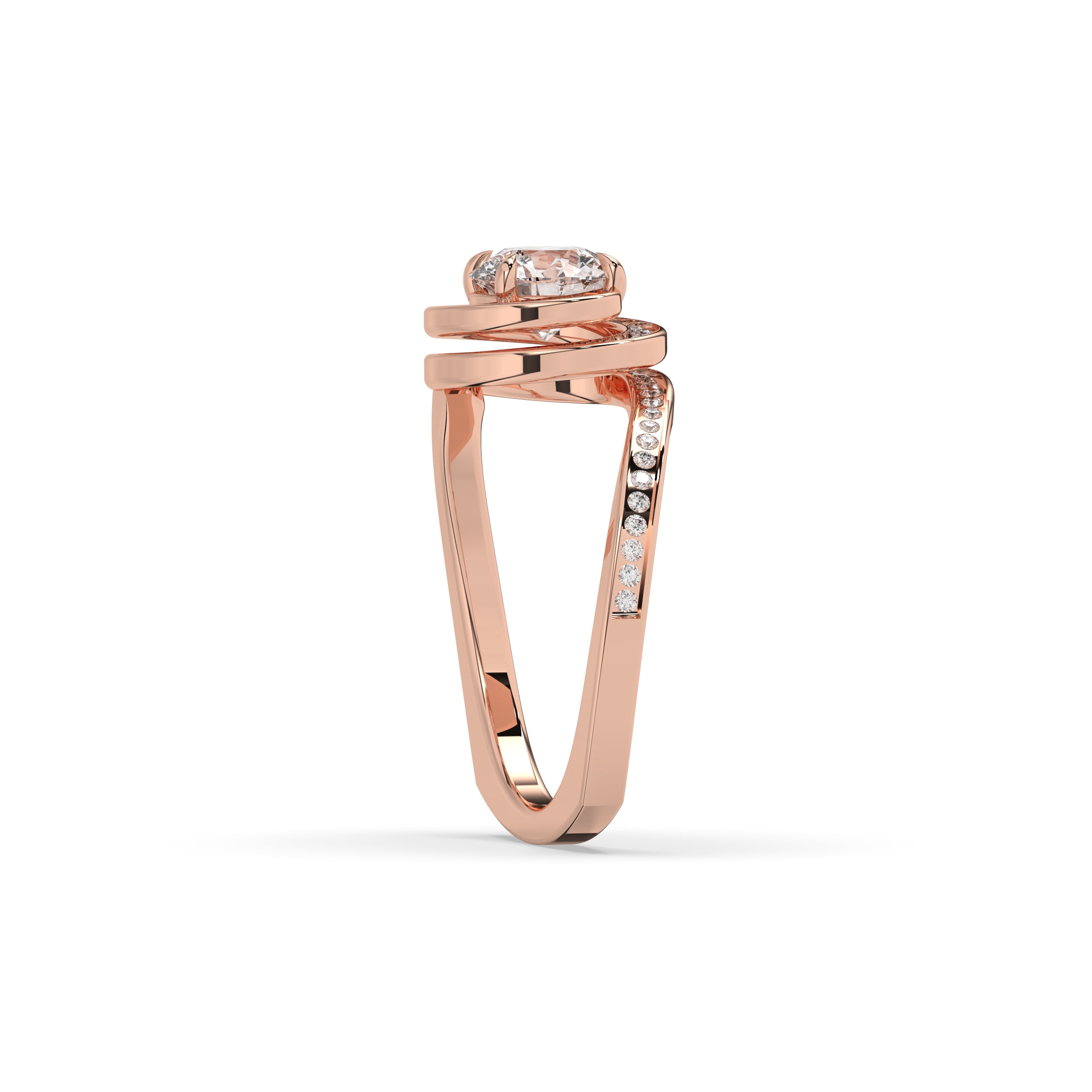 Mira Round Halo Ring