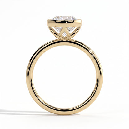 Thalia Radiant Bezel Ring 750 Yellow Gold upright 