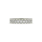 Amélie oval lab-grown diamond memoire wedding band in 585 white gold, front view 