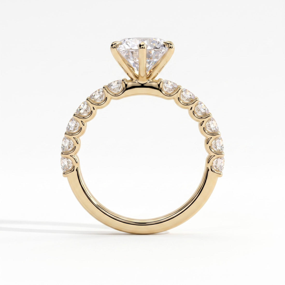Frieda Radiant Solitaire Ring 585 Yellow Gold upright 